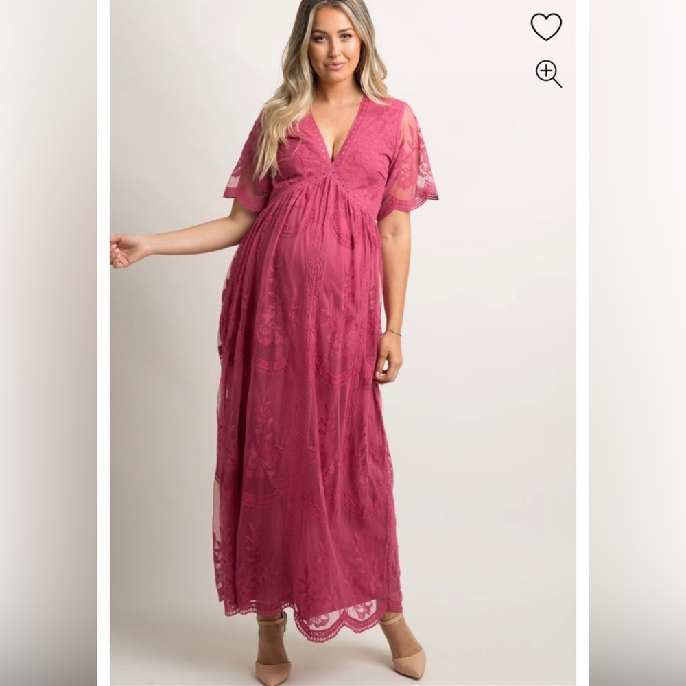 PinkBlush lace maxi dress maternity